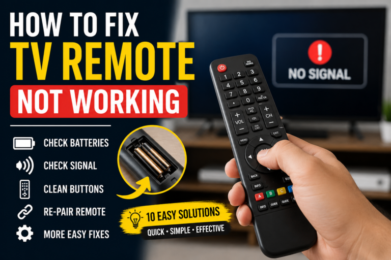 How to Fix TV Remote Not Working