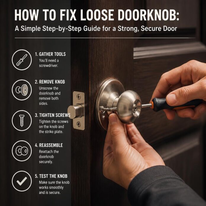 how to fix loose doorknob